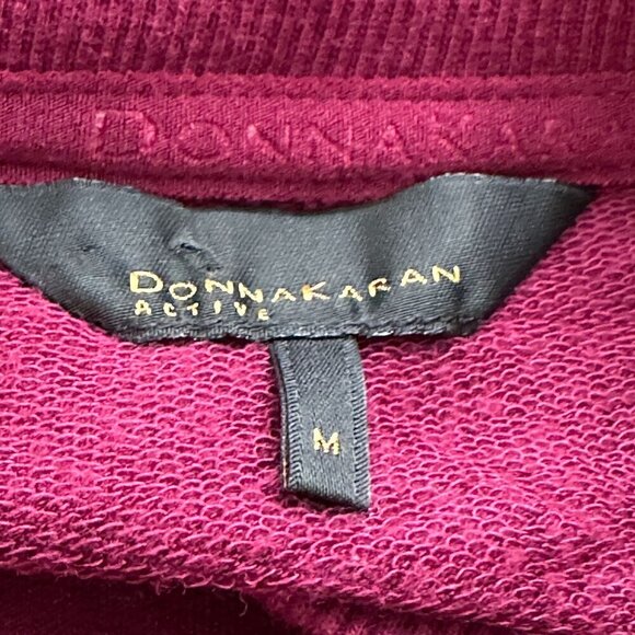 Donna Karan Active Top Womens Medium Purple Knit Pullover Toggle Hem - Picture 6 of 9